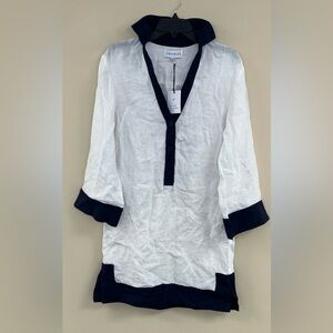 NWT NavyBleu Linen Tunic
